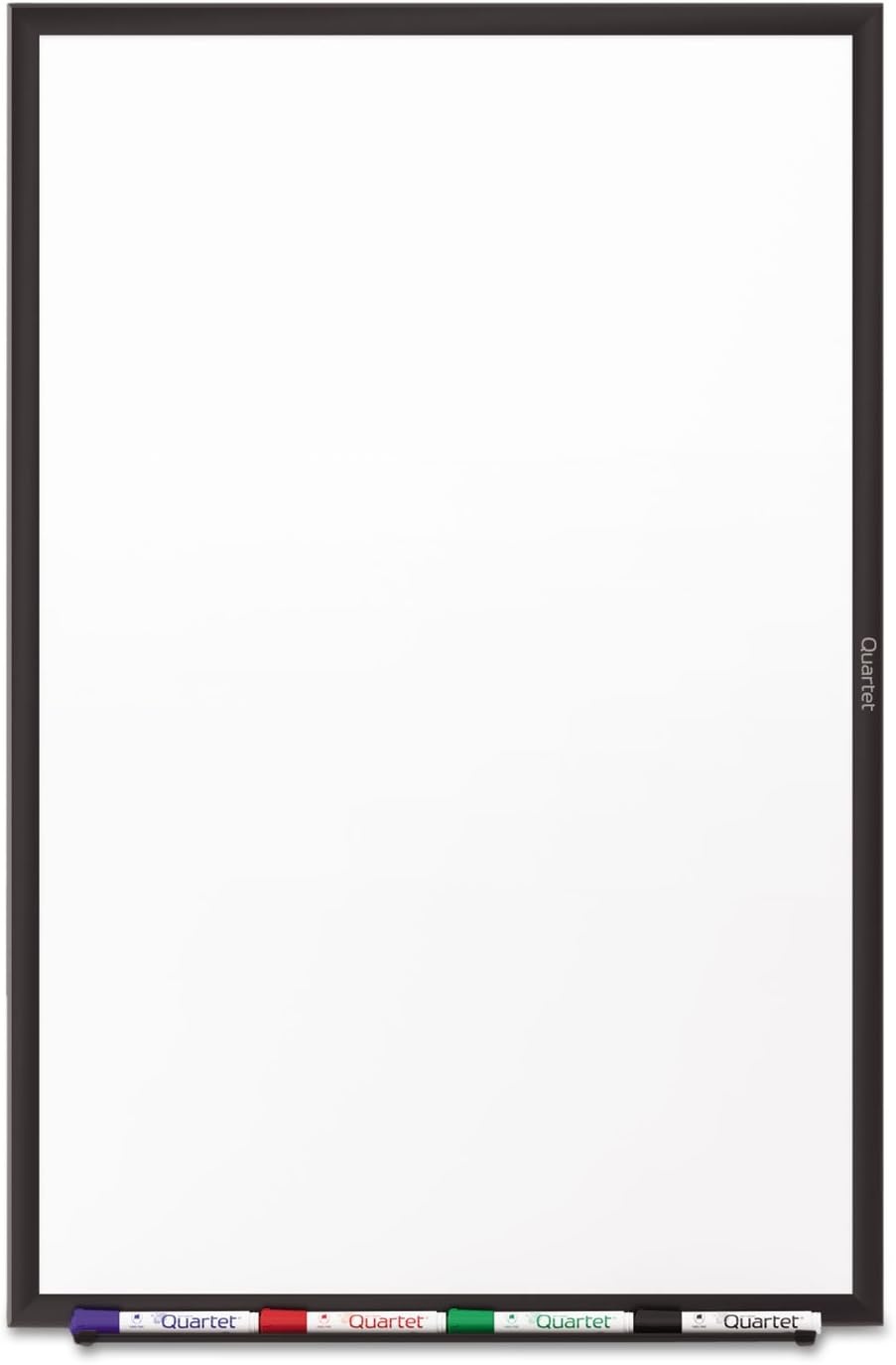 image:imageQuartet Whiteboard NonMagnetic Dry Erase White Board 6 x 4 Total Erase Black Aluminum Frame S537B