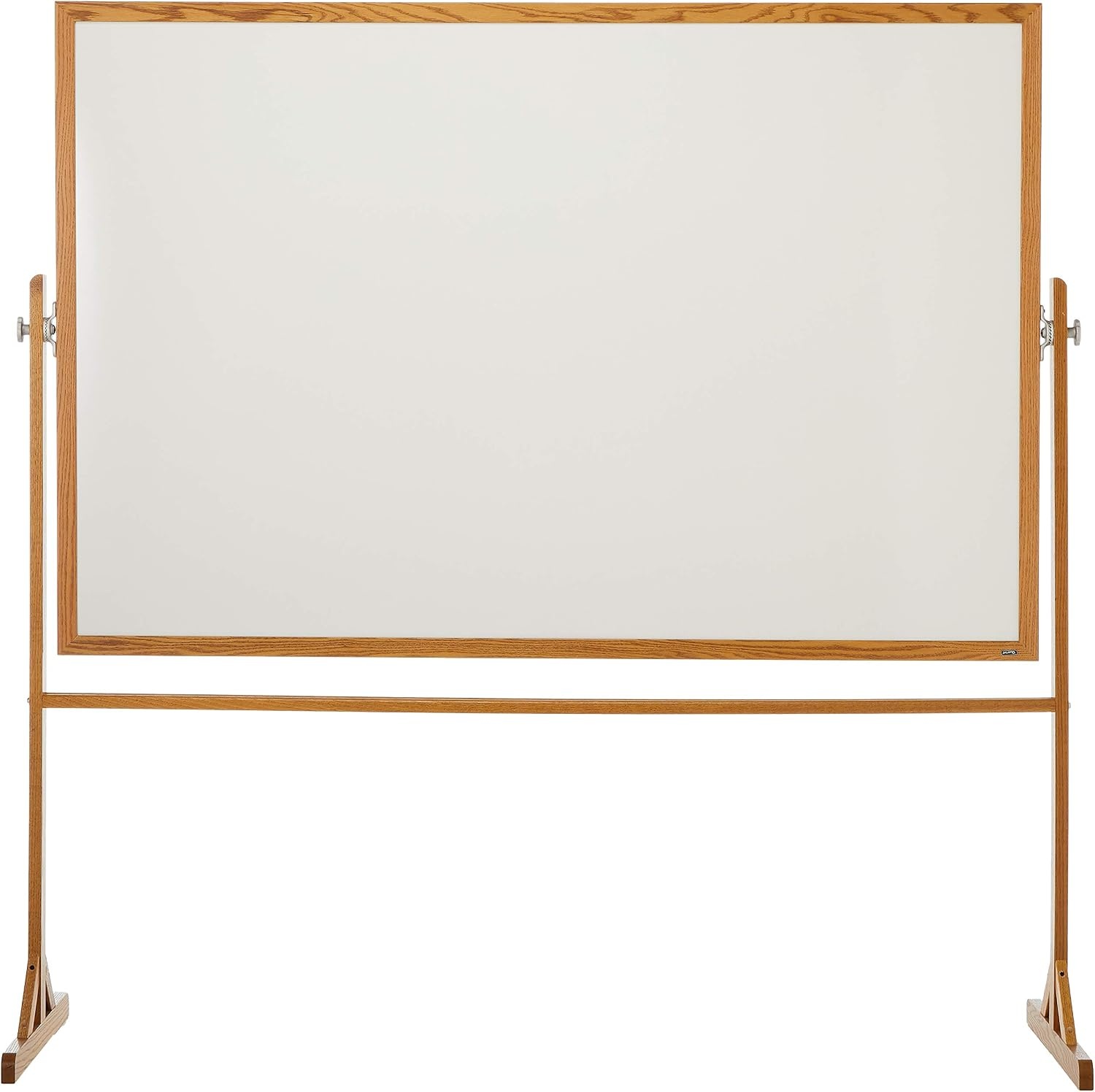image:imageQuartet Whiteboard Reversible 4 x 6 Easel Style Melamine White Board Oak Frame WMR406PorcelainCork