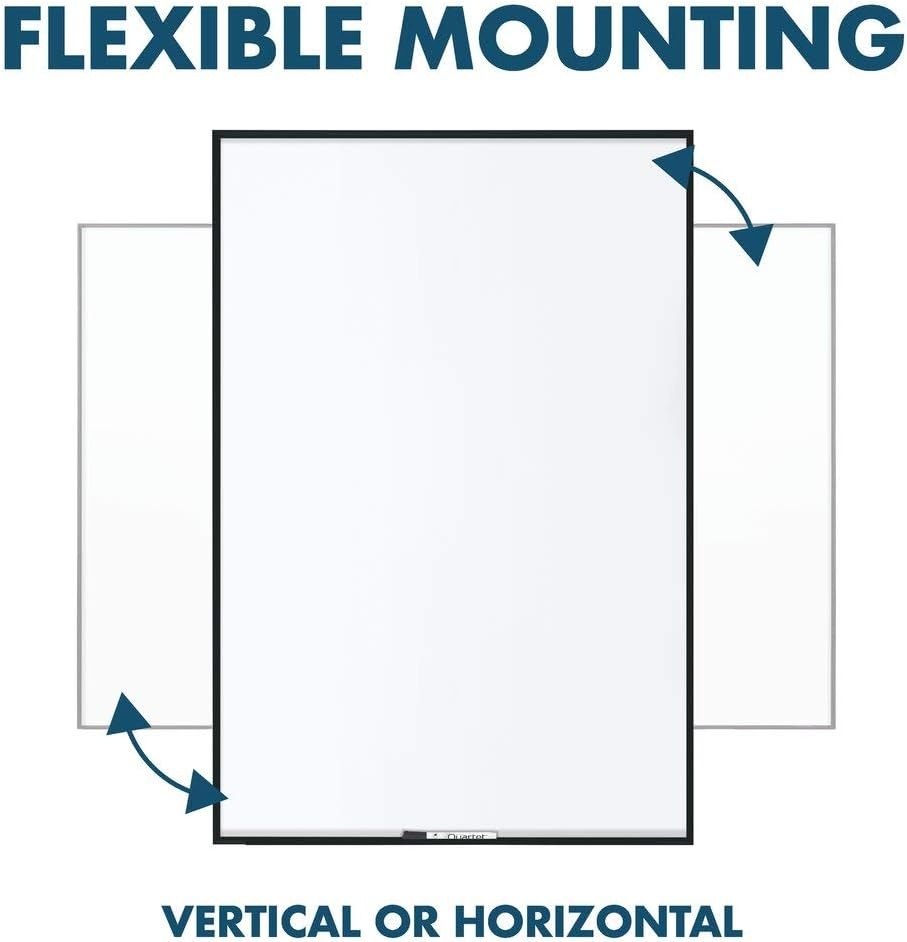 image:imageQuartet WhiteboardDry Erase Board Magnetic 3x2 Fusion NanoClean Black Aluminum Frame NA3624FBBlack