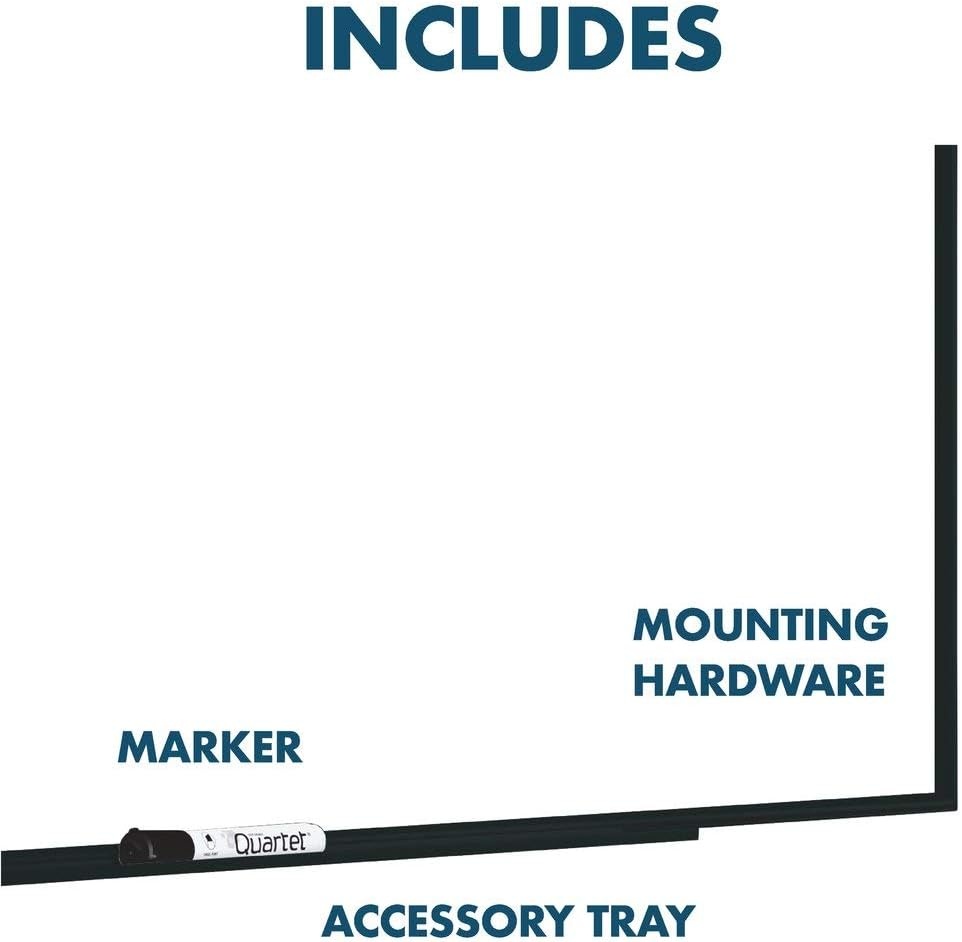 image:imageQuartet WhiteboardDry Erase Board Magnetic 3x2 Fusion NanoClean Black Aluminum Frame NA3624FBBlack