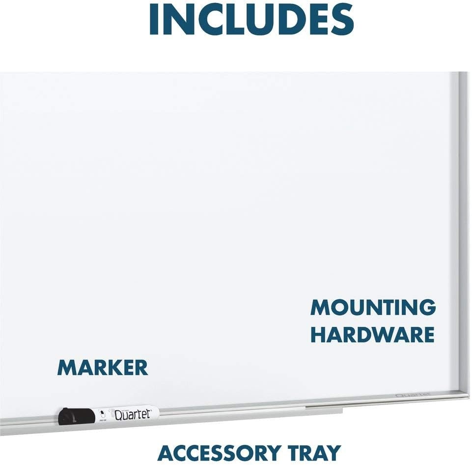 image:imageQuartet WhiteboardDry Erase Board Magnetic 3x2 Fusion NanoClean Black Aluminum Frame NA3624FBSilver