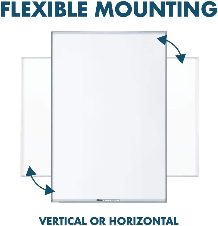 image:imageQuartet WhiteboardDry Erase Board Magnetic 3x2 Fusion NanoClean Black Aluminum Frame NA3624FBSilver