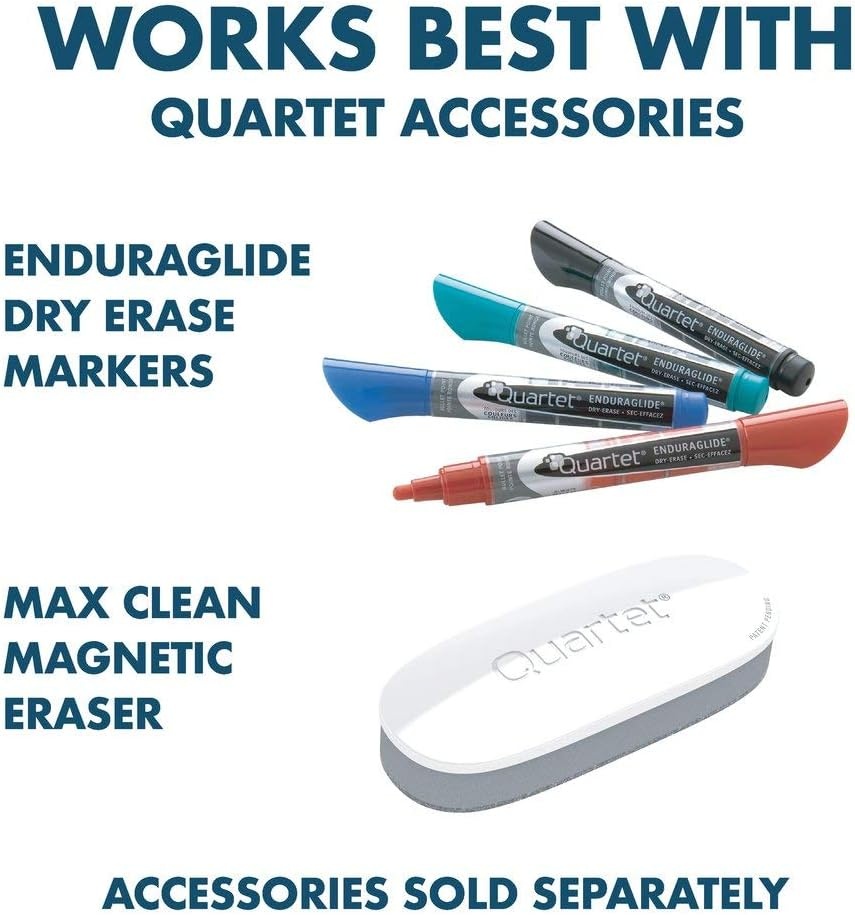 image:imageQuartet WhiteboardDry Erase Board Magnetic 3x2 Fusion NanoClean Black Aluminum Frame NA3624FBSilver