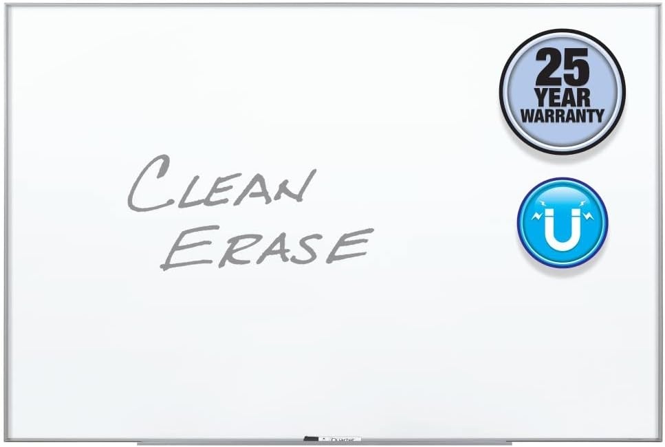 image:imageQuartet WhiteboardDry Erase Board Magnetic 3x2 Fusion NanoClean Black Aluminum Frame NA3624FBSilver