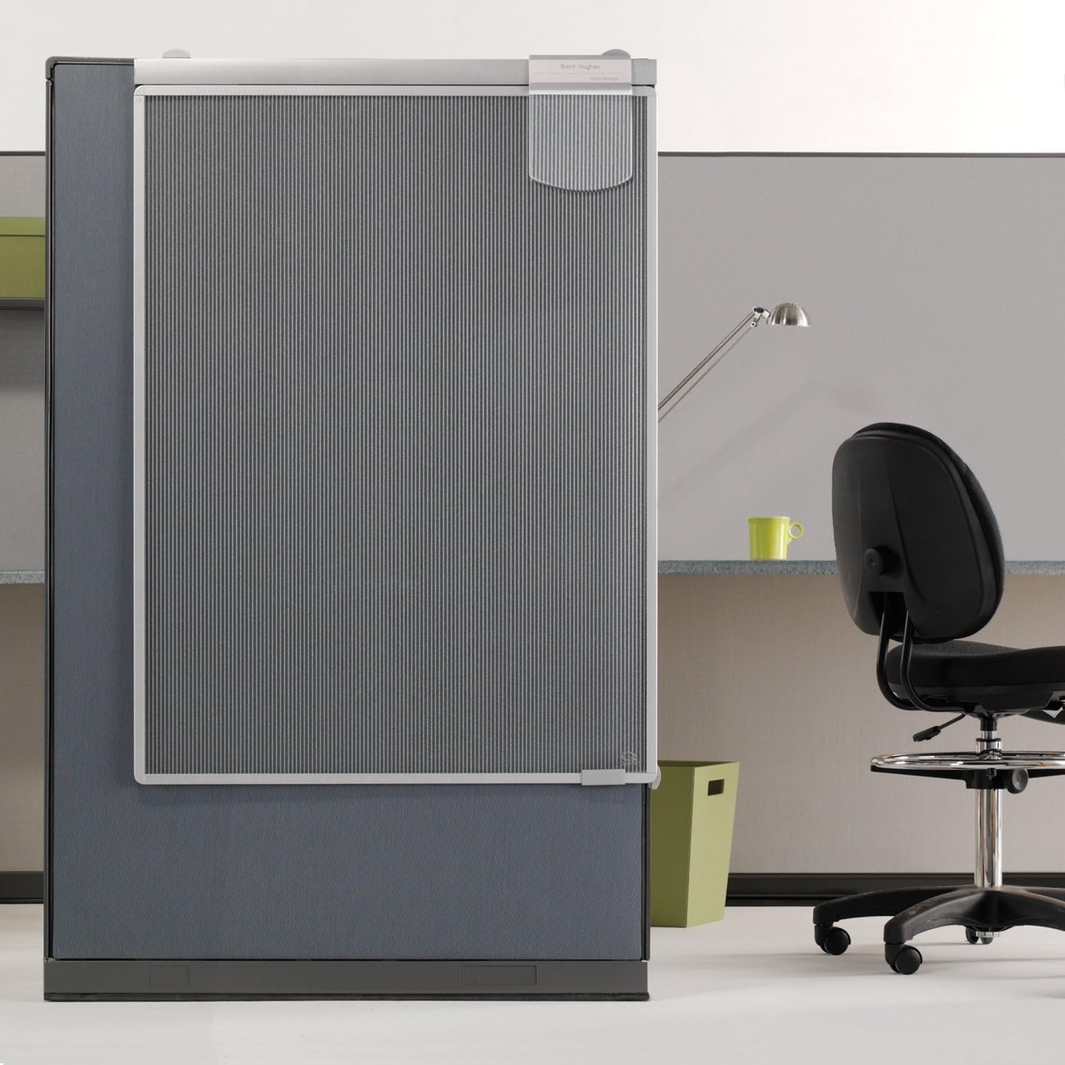image:imageQuartet Workstation Privacy Screen 36 x 48 For Cubicle or Office Adjustable Height Sliding Sturdy Aluminum Frame Includes Attachable Whiteboard WPS100036 x 48