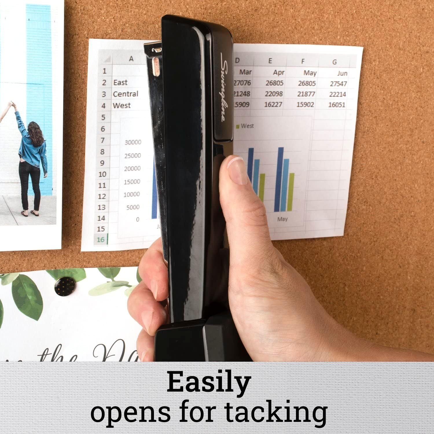 image:imageSwingline 747 Classic Stapler 30 Sheet Capacity Jam Free Metal Black 74701Black