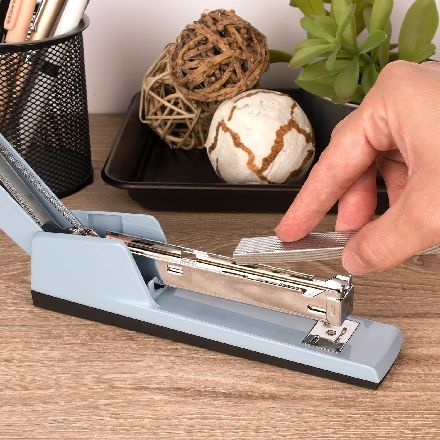 image:imageSwingline 747 Classic Stapler 30 Sheet Capacity Jam Free Metal Black 74701Electric Blue