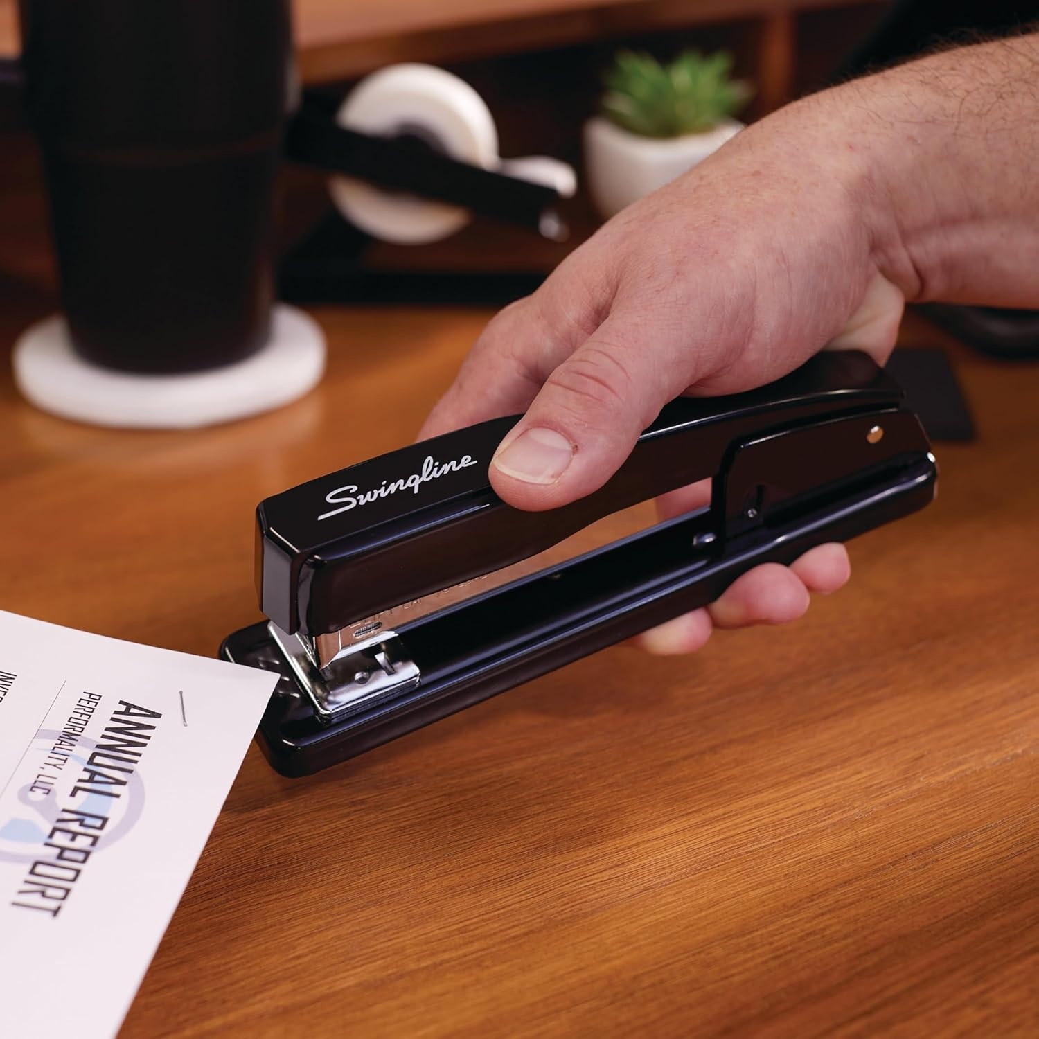image:imageSwingline Commercial Stapler 20 Sheet Capacity Jam Free Metal 2 Pack Black 44401AZPack of 2