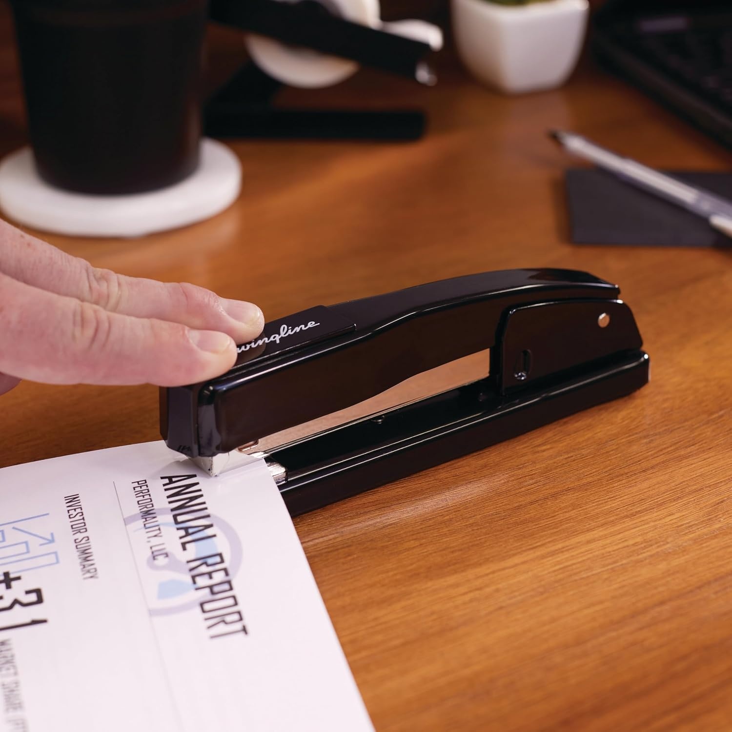 image:imageSwingline Commercial Stapler 20 Sheet Capacity Jam Free Metal 2 Pack Black 44401AZPack of 2
