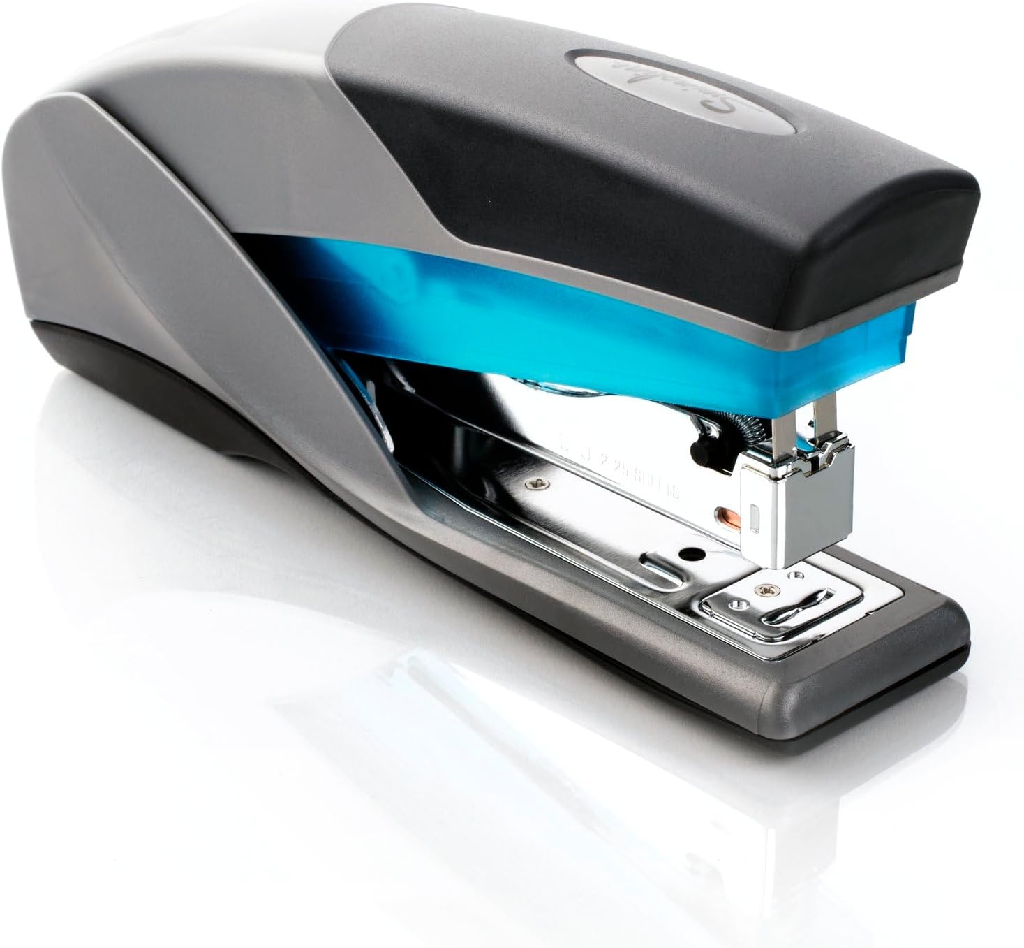 image:imageSwingline Stapler 25 Sheet Capacity Optima 25 Jam Free Reduced Effort Soft Grip Blue and Gray 664041 Count Pack of 6