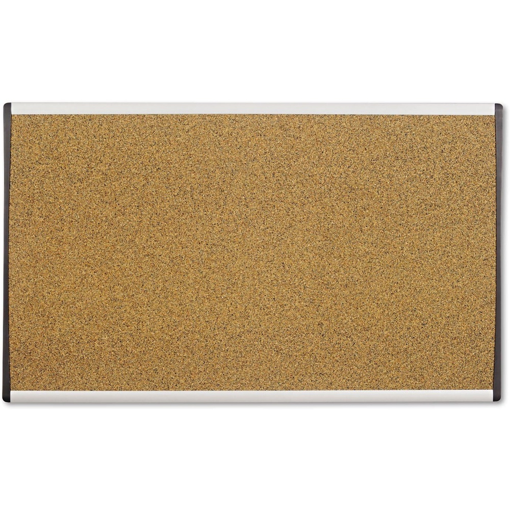 image:imageQuartet Bulletin Board 30 x 18 Corkboard Cubicle Arc Aluminum Frame ARCB301830W x 18H