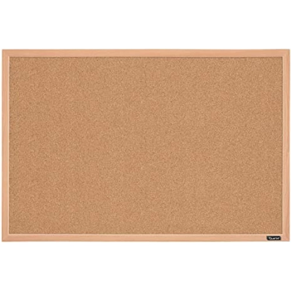 image:imageQuartet Cork Bulletin Board Framed Corkboard 2 x 3 Black Frame Message Board Vision Board MWDB2436BKOak Frame
