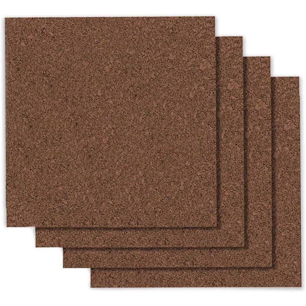 image:imageQuartet Cork Tiles Bulletin Board Cork Panels 12 x 12 x 316 Natural 4 Pack 102Dark