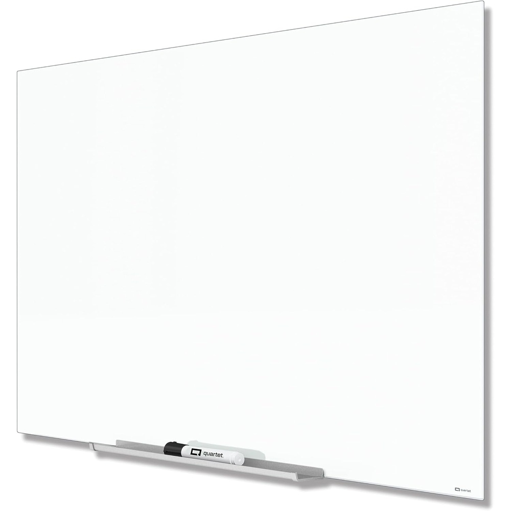 image:imageQuartet Dry Erase Board 50 x 28 Glass Magnetic Whiteboard Wide Format Horizontal White Board InvisaMount White G5028IMW74W x 42H