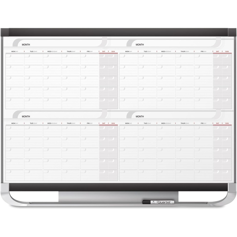 image:imageQuartet Dry Erase Calendar Board Planner Magnetic Whiteboard 3 x 2 Yearly Total Erase Surface Prestige 2 CP32P24 Months