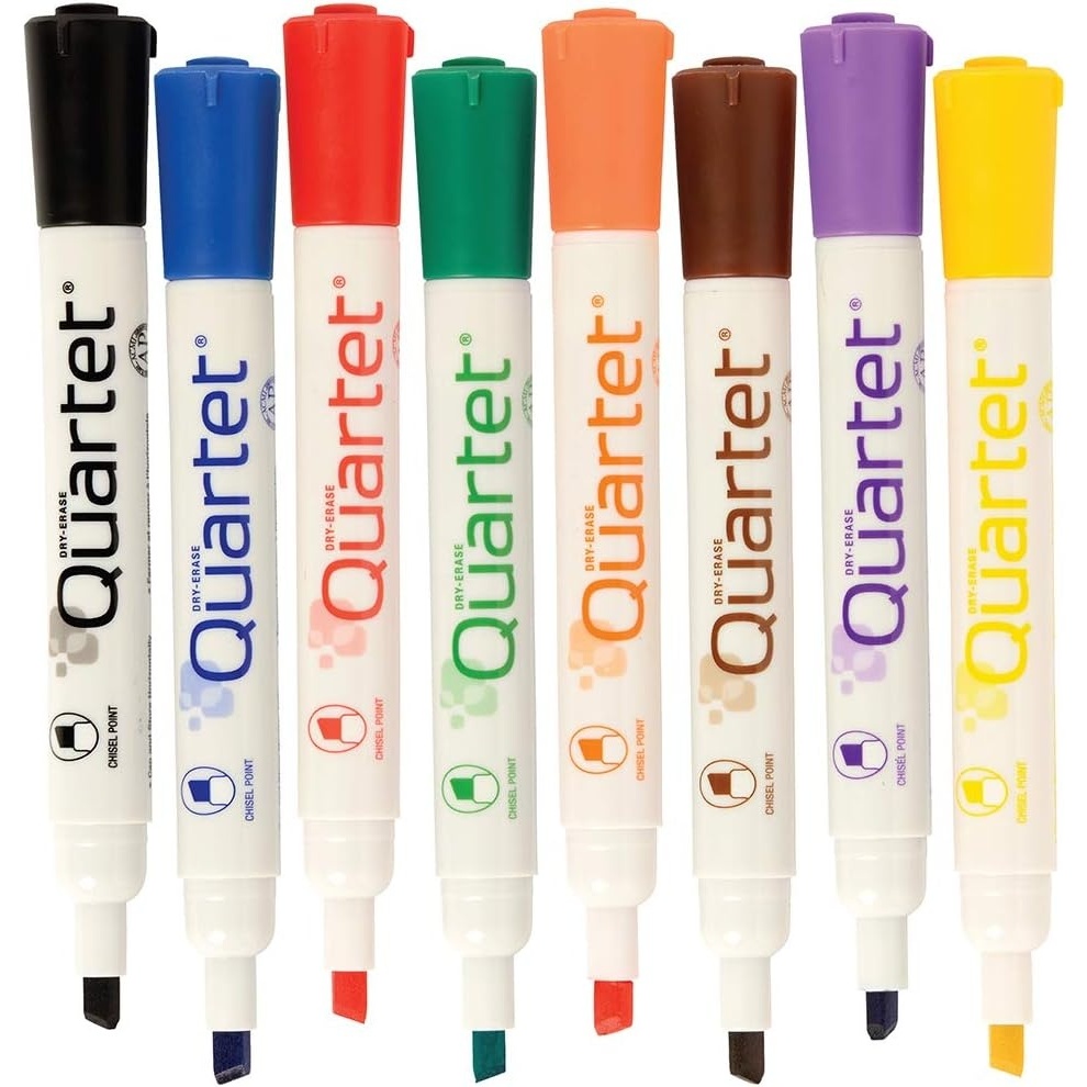 image:imageQuartet Dry Erase Markers Chisel Point Low Odor Assorted Colors 8Pack 79908A