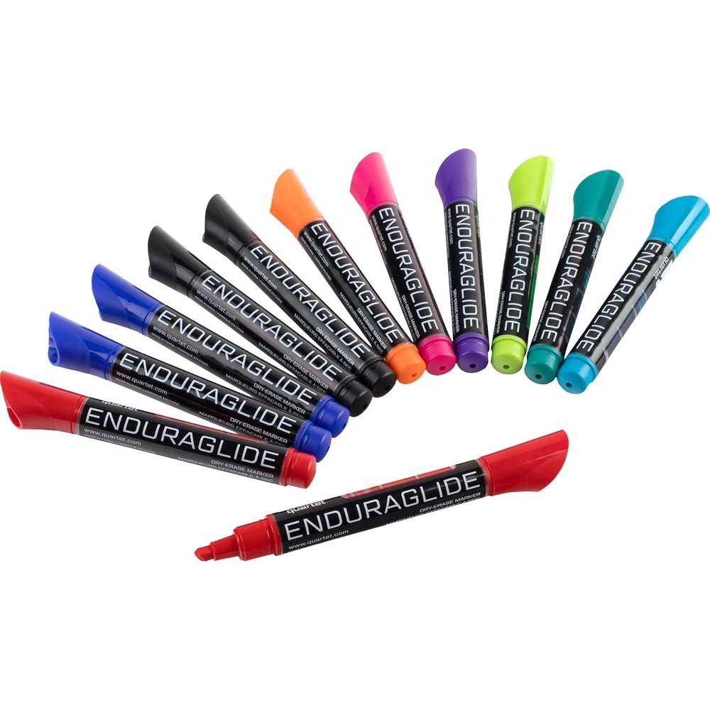 image:imageQuartet Dry Erase Markers Whiteboard Markers Chisel Tip EnduraGlide Assorted Colors 12 Pack 500120MAAssorted Classic Plus