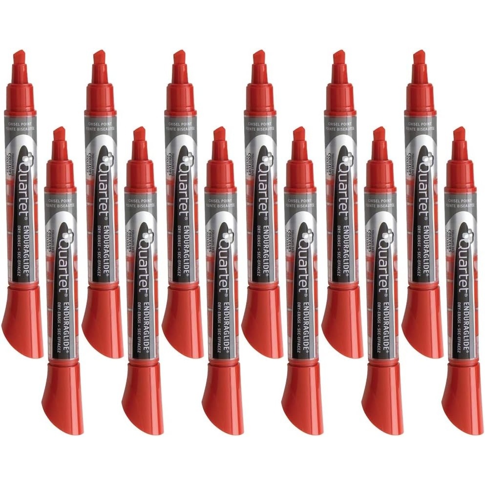 image:imageQuartet Dry Erase Markers Whiteboard Markers Chisel Tip EnduraGlide White Board Dry Erase Pens for Teachers Home School amp Office Supplies Blue 12 Pack 50013MRed