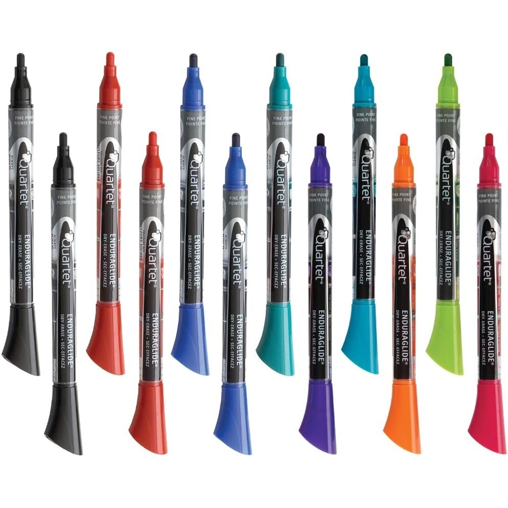 image:imageQuartet Dry Erase Markers Whiteboard Markers Chisel Tip EnduraGlide White Board Dry Erase Pens for Teachers Home School amp Office Supplies Blue 12 Pack 50013MNeon