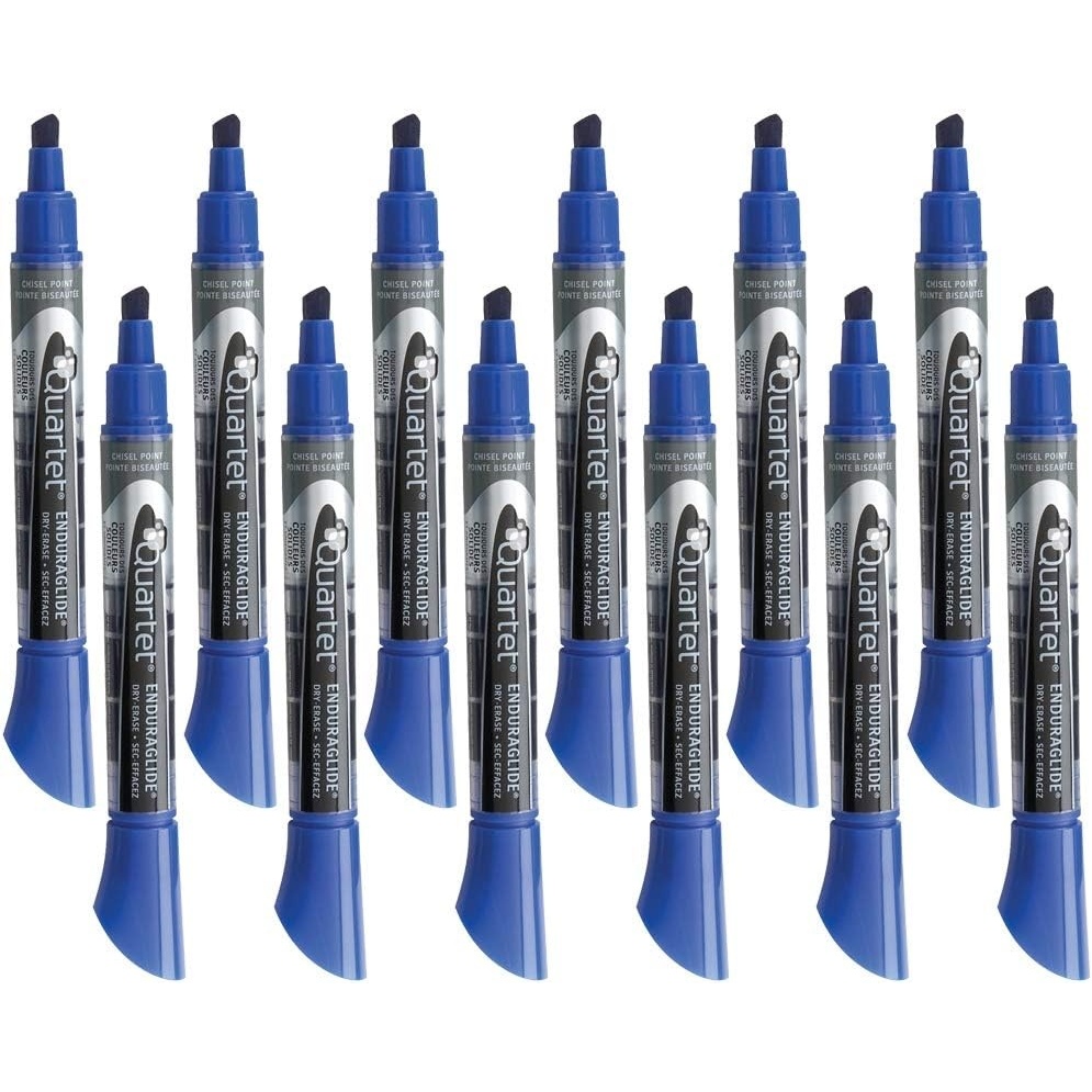 image:imageQuartet Dry Erase Markers Whiteboard Markers Chisel Tip EnduraGlide White Board Dry Erase Pens for Teachers Home School amp Office Supplies Blue 12 Pack 50013MBlue