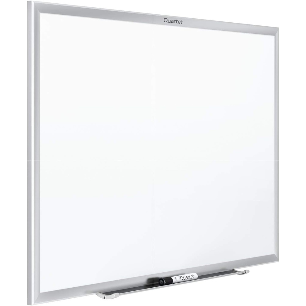 image:imageQuartet Dry Erase White Board 60W x 36H Magnetic Whiteboard NanoClean Silver Aluminum Frame SM535Silver
