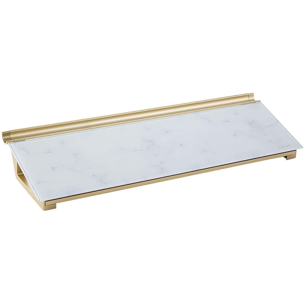 image:imageQuartet Glass Dry Erase White Board Desktop Computer Pad for Notetaking 18 x 6 Whiteboard Clean Erase Surface with Storage 1 Dry Erase Marker White Surface GDP186Marble