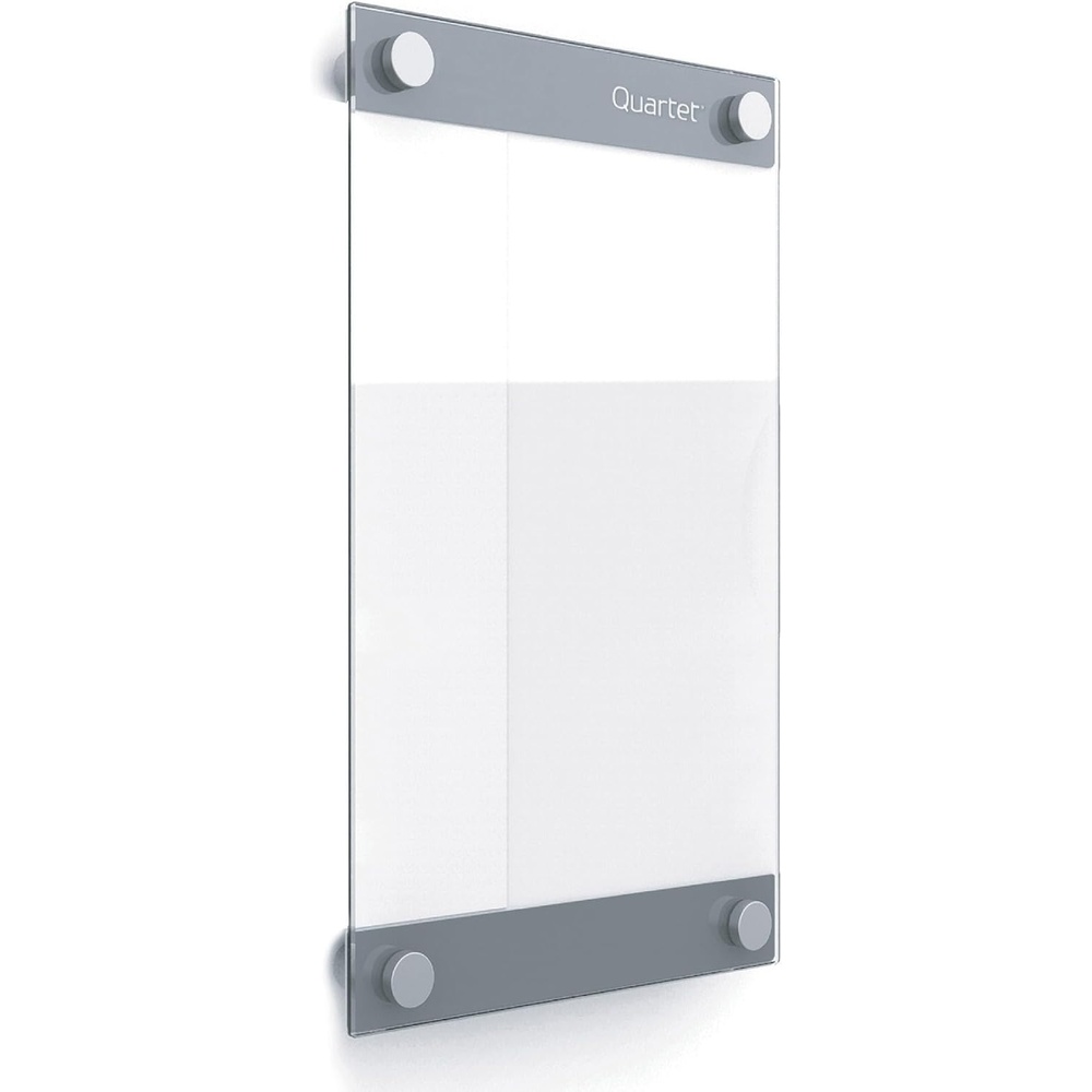 image:imageQuartet Glass Whiteboard Magnetic Dry Erase Board 812 x 11 with Customizable Templates White Dry Erase Surface Infinity GI851111W x 17H