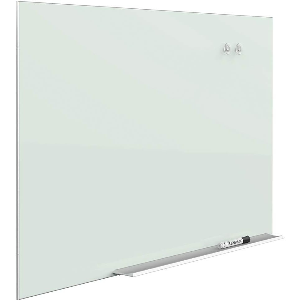 image:imageQuartet Glass Whiteboard Magnetic Dry Erase White Board 50 x 28 Wide Format Aluminum Frame Element G5028E28W x 50H