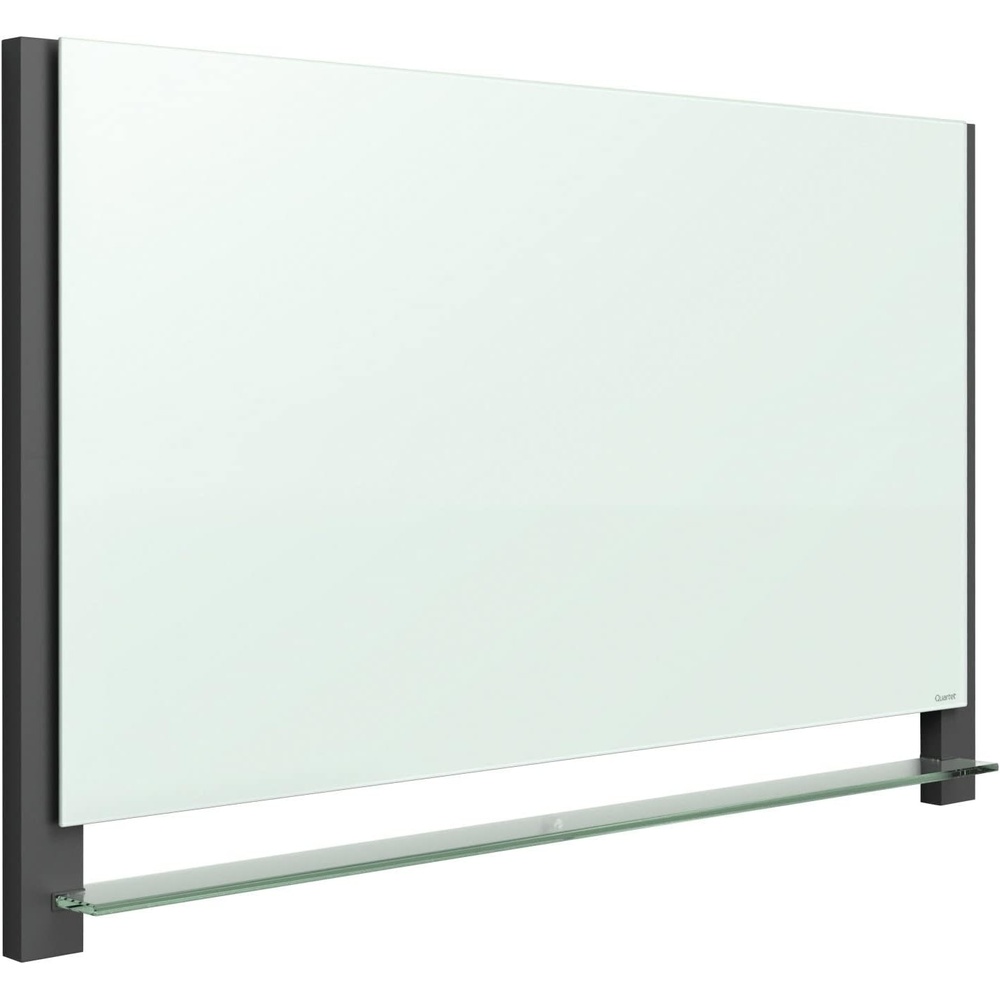 image:imageQuartet Glass Whiteboard Magnetic Dry Erase White Board 50 x 28 Wide Format with Invisible Mount Black Aluminum Frame Evoque G5028BALayered Look