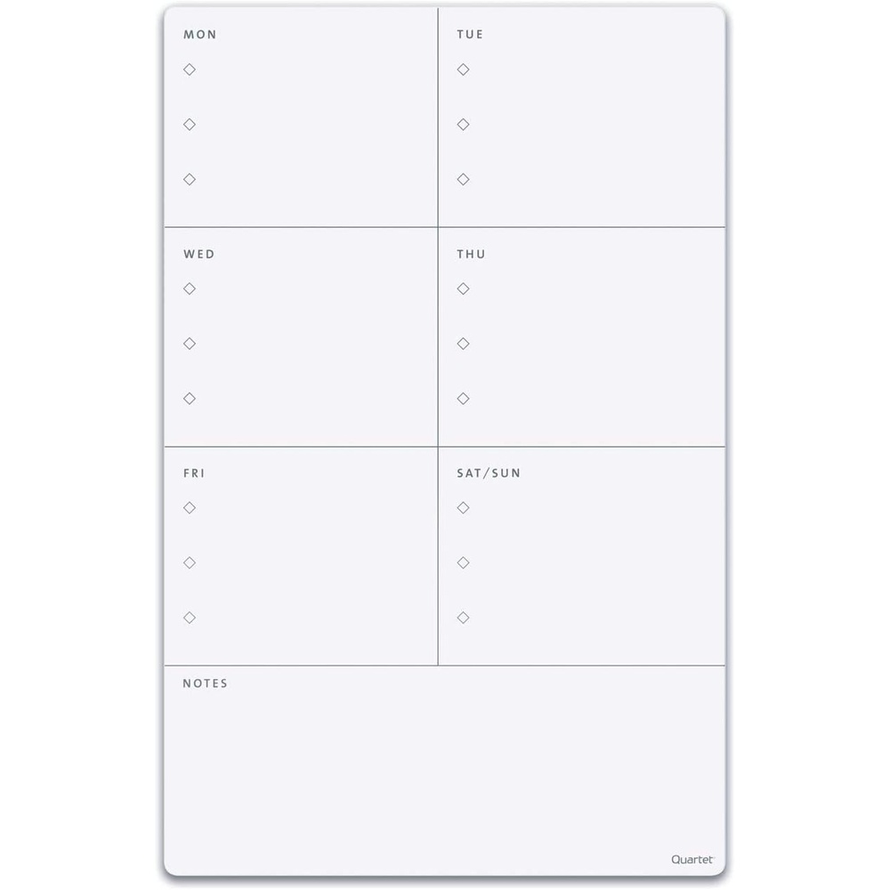 image:imageQuartet Magnetic Weekly Planner Dry Erase Board 11 x 17 Small White Board for Fridge Home School Supplies or Home Office Decor Frameless Includes 1 Dry Erase Marker 63540