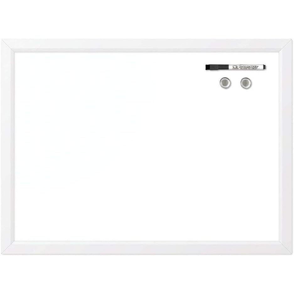 image:imageQuartet Magnetic Whiteboard 17 x 23 inches White Board Dry Erase Board Black Frame MWDW1723MBKWhite Frame