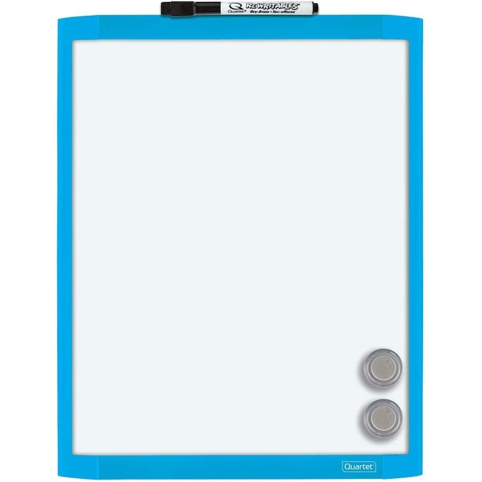 image:imageQuartet Magnetic Whiteboard 812 x 11 White Board for Wall Dry Erase Board for Kids Perfect for Home Office amp Home School Supplies 1 Dry Erase Marker 2 Magnets Black Frame MHOW8511BKBlue