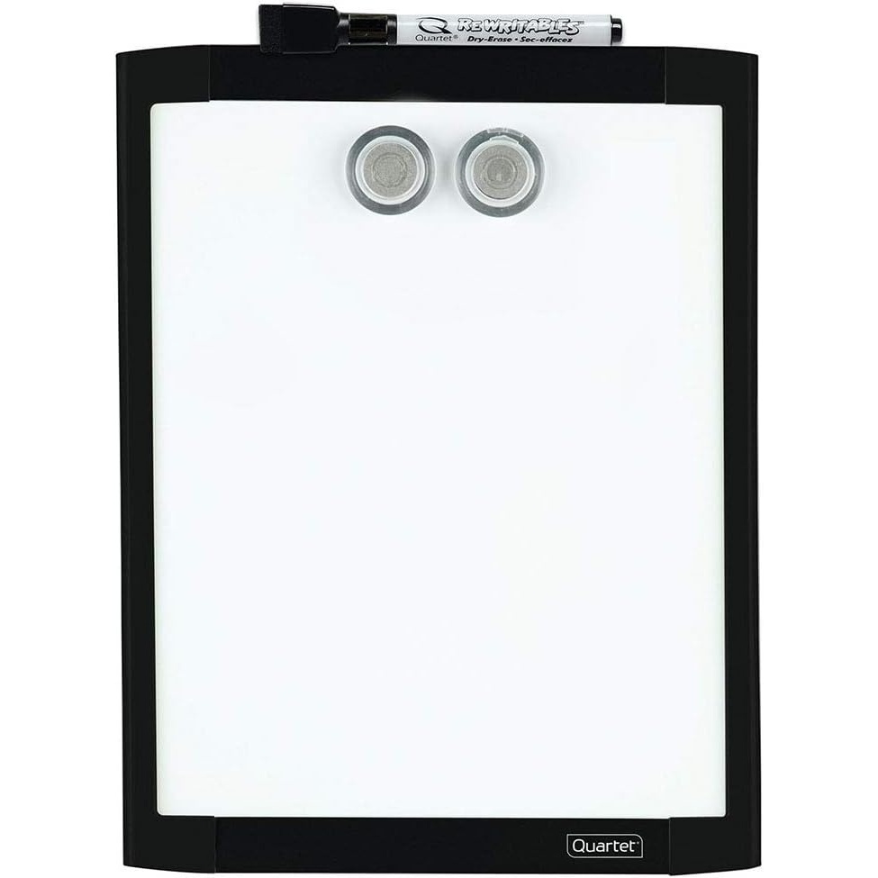 image:imageQuartet Magnetic Whiteboard 812 x 11 White Board for Wall Dry Erase Board for Kids Perfect for Home Office amp Home School Supplies 1 Dry Erase Marker 2 Magnets Black Frame MHOW8511BKBlack