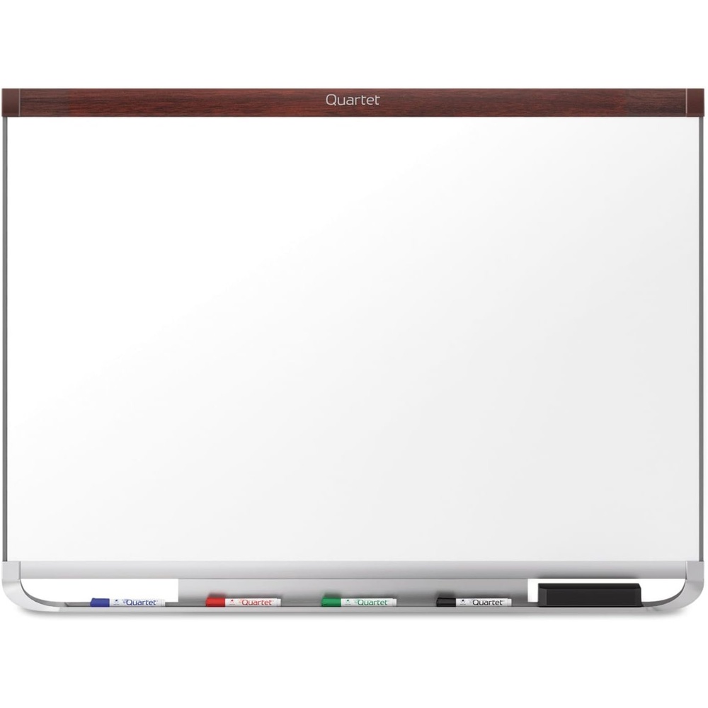 image:imageQuartet Magnetic Whiteboard Porcelain White Board Dry Erase Board 4 x 3 Mahogany Finish Frame Prestige 2 Duramax P554MP2
