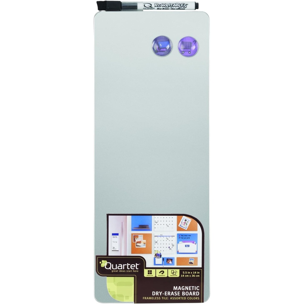 image:imageQuartet Magnetic Whiteboard Tile 14 x 14 Dry Erase Board White Board Frameless White Surface 85402WT6W x 14H