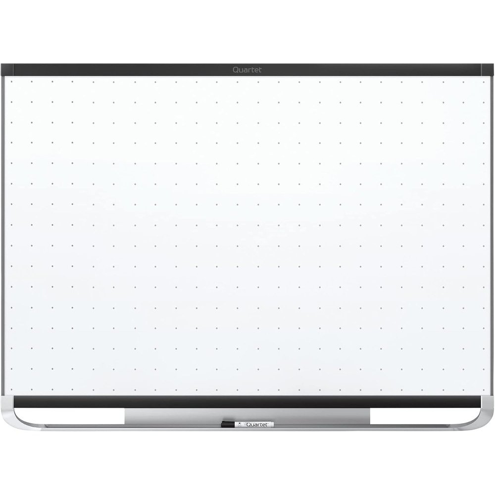 image:imageQuartet Magnetic Whiteboard White Board Dry Erase Board 8 x 4 Black Aluminum Frame Prestige 2 Total Erase TEM548B