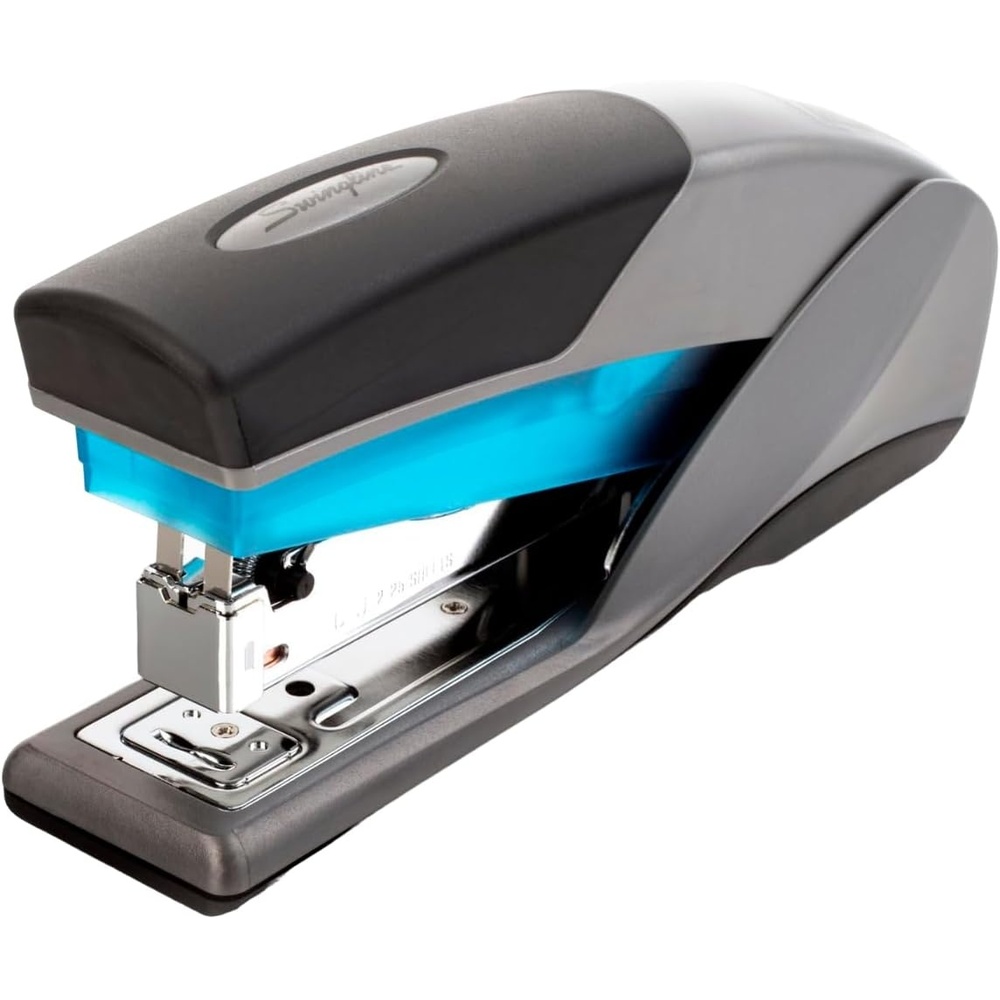 image:imageSwingline Stapler 25 Sheet Capacity Optima 25 Jam Free Reduced Effort Soft Grip Blue and Gray 664041 Count Pack of 6