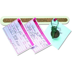 Quartet Bulletin -Bar II Natural -Cork -Bulletin, 12 x 1.75 Inches, Natural, Black Frame (2340-1)(Putty)