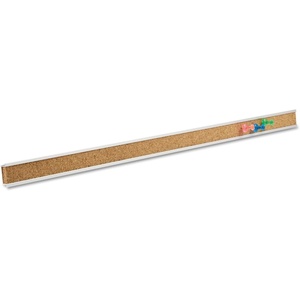 Quartet Bulletin Bar Pin Strip Cork Board 48″ x 1″, For Classroom, Office, Cubicle, Aluminum Frame (Z2006)(48″ x 1″)