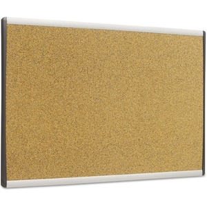 Quartet Bulletin Board, 30″ x 18″, Corkboard, Cubicle, Arc, Aluminum Frame (ARCB3018)(24″W x 14″H)