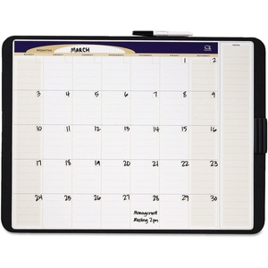 Quartet Calendar Whiteboard, Monthly, 23″ x 17″ Dry Erase Board, Designer Tack & Write, Black Frame (CT2317)