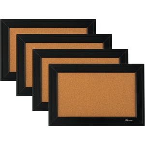 Quartet Cork Board Bulletin Board, 17″ x 23″, Framed Corkboard, Black Frame, Decorative Hanging Pin Board, Perfect for Office & Home Decor, Home School Message Board or Vision Board (79281)(11″ x 17″ (Pack of 4))