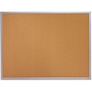 Quartet Cork Bulletin Board 24″W x 18″H Pin Board, Black Aluminum Frame (2301B)(Silver)