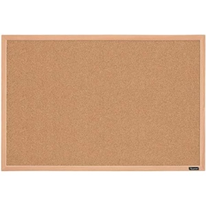Quartet Cork Bulletin Board, Framed Corkboard, 2′ x 3′, Black Frame, Message Board, Vision Board (MWDB2436-BK)(Oak Frame)