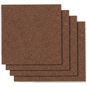 Quartet Cork Tiles, Bulletin Board Cork Panels 12″ x 12″ x 3/8″, Dark Brown, 4 Pack (15050Q)(6″ x 6″)