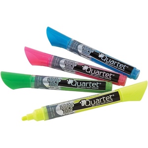 Quartet Dry Erase Markers, Glass Whiteboard Markers, Bullet Tip, White Board Dry Erase Pens for Teachers, Home School & Office Supplies, Assorted Neon Colors, 4 Pack (79551)(Bullet Tip)