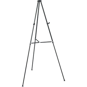 Quartet Easel, Aluminum, Lightweight, Telescoping, 66″ Max. Height, Supports 25 lbs, Black (51E)(Black)