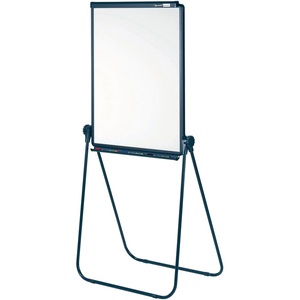 Quartet Easel, Heavy Duty, 70″ High, Adjustable, 26″ x 34″ Whiteboard, Reversible, Flip Chart Holder, Unimate Total Erase, Black Frame (100TE)