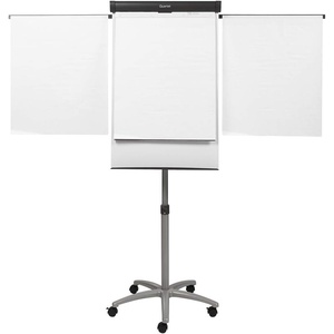 Quartet Easel, Magnetic Whiteboard/Flipchart, 3′ x 2′, Compass Mobile Presentation, Graphite Frame (ECM32EU)(36″W x 77″H)