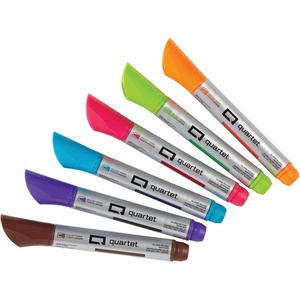 Quartet Glass Board Dry Erase Markers, Premium, Bullet Tip, Assorted Colors, 6 Pack (79556)(6 Count (Pack of 1))